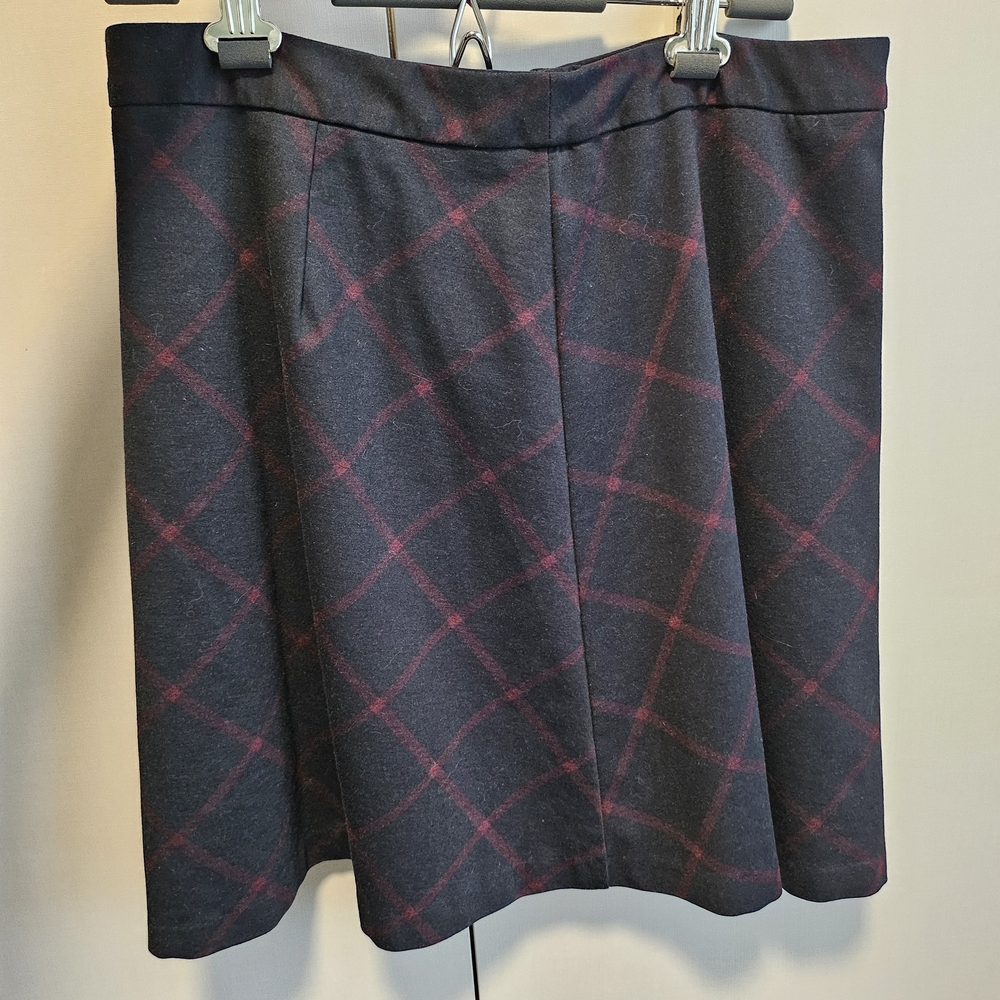 💚 Mario Serrani szL A-Line Skirt - Black and Red Plaid